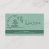 Carte De Visite Stones Zen - harmonie et tranquillité (Dos)