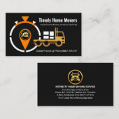 Carte De Visite Stopwatch Gold Truck Home Moving (Devant / Derrière)