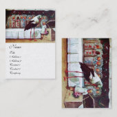 Carte De Visite STORE AVEC BÉBÉS, BABY SHOWER papier perle blanche (Devant / Derrière)