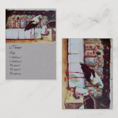 Carte De Visite STORE AVEC BÉBÉS, Papier gris BABY SHOWER (Devant / Derrière)