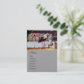 Carte De Visite STORE AVEC BÉBÉS, Papier gris BABY SHOWER (Debout devant)