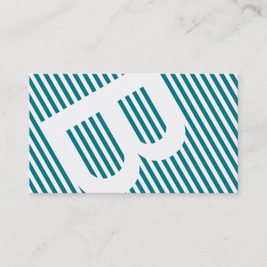 Carte De Visite stores diagonaux bleu (Devant)