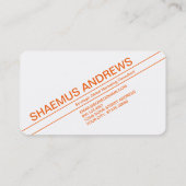 Carte De Visite stores diagonaux brûlés orange (Dos)