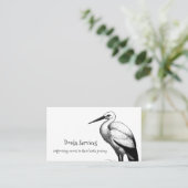 Carte De Visite Stork Et Bébé À L'Échelle Doula Ou Mini-Femme (Debout devant)