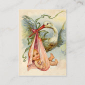 Carte De Visite STORL BABY SHOWER FILLE rose rouge (Dos)