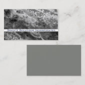 Carte De Visite Storm Cloud Grey abstrait Granite pierre roche (Devant / Derrière)