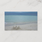 Carte De Visite Stormy Sandcastle Beach Landscape (Dos)