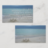 Carte De Visite Stormy Sandcastle Beach Landscape (Devant / Derrière)