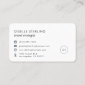 Carte De Visite Stratège de marque Bleu marine Professionnel (Dos)