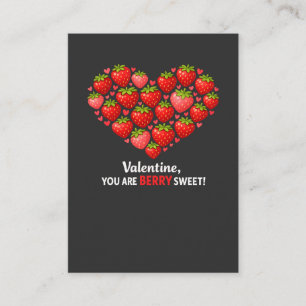 Carte De Visite Strawberry Berry Sweet Enfants Saint-Valentin