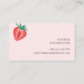 Carte De Visite Strawberry elegant  (Dos)