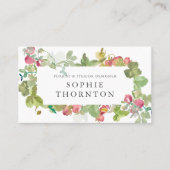 Carte De Visite Strawberry elegant  (Devant)