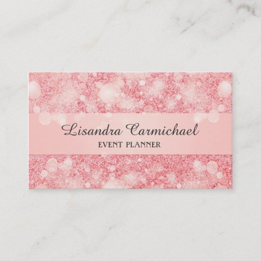 Carte de visite Strawberry Ice Bokeh (Devant)