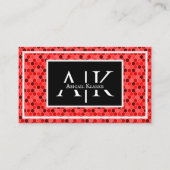 Carte De Visite Strawberry Red Colorful Honeycomb Design Stylish (Devant)