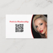 Carte De Visite Streamers colorés QR Code Photo Professionnel (Dos)