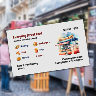 Carte De Visite Street Food Truck