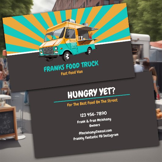 Carte De Visite Street Food Truck