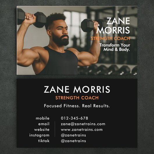 Carte De Visite Strength Coach
