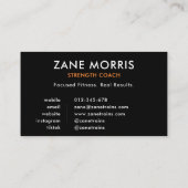 Carte De Visite Strength Coach (Dos)