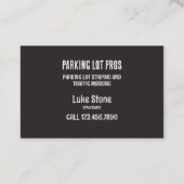 Carte De Visite Striage du lot de stationnement (Dos)