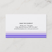 Carte De Visite Stried Propre Mode Ardoise Bleu Simple (Dos)