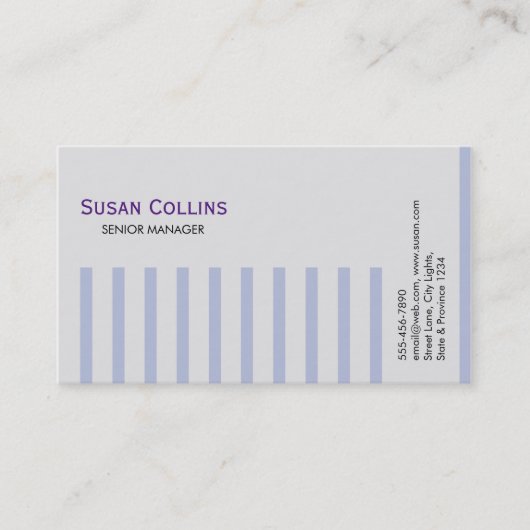 Carte De Visite Stried Simple Moderne Élégant Professionnel (Devant)