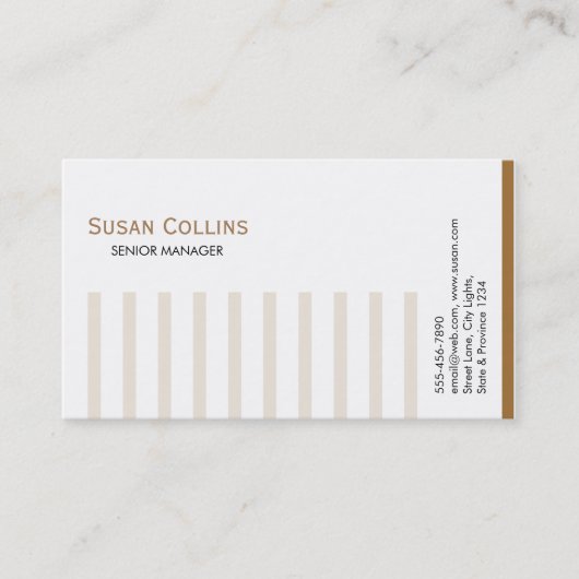 Carte De Visite Stried Simple Moderne Élégant Professionnel (Devant)