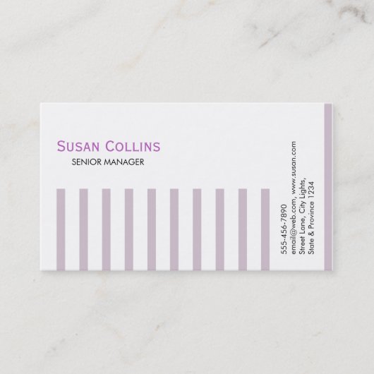 Carte De Visite Stried Simple Moderne Élégant Professionnel (Devant)