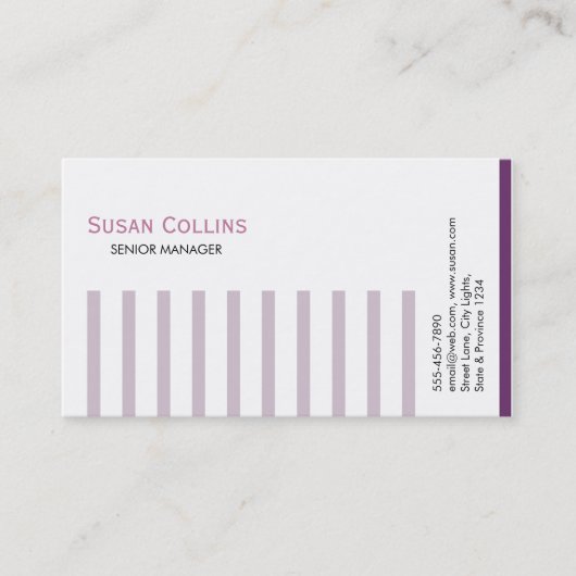 Carte De Visite Stried Simple Moderne Élégant Professionnel (Devant)
