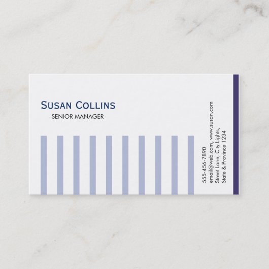 Carte De Visite Stried Simple Moderne Élégant Professionnel (Devant)