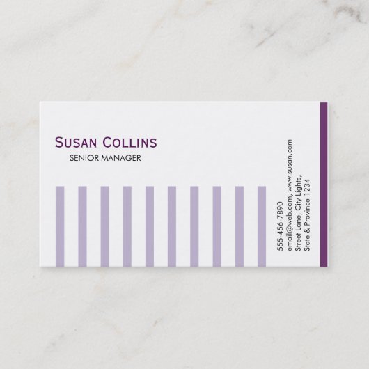 Carte De Visite Stried Simple Moderne Élégant Professionnel (Devant)