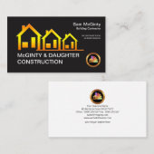 Carte De Visite Strient Gradient Maisons Jaunes Entrepreneur de co (Devant / Derrière)