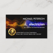 Carte De Visite Striking Electrical Wave Charging Electrician (Devant)
