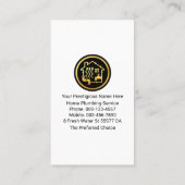 Carte De Visite Striking Retro Silver Faucet Pipes (Dos)