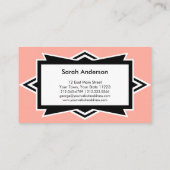 Carte De Visite Striking Simple Art Deco Custom Color (Dos)