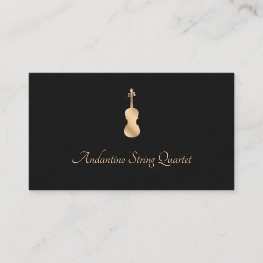 Carte De Visite String Quartet Gold Violon Professional (Devant)