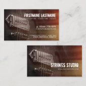 Carte de visite Strings Studio Grunge Guitare (Devant / Derrière)