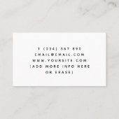 Carte De Visite Striped Green Herbalist Minimal (Dos)