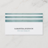 Carte De Visite Striped Psychotherapy Therapist Counselor Classic (Devant)
