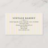 Carte De Visite Striped Vintage Cooking Utensils (Dos)