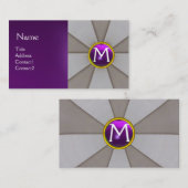 CARTE DE VISITE STRIPES ABSTRAITES GRIS, MONOGRAMME DE PIERRE À PO (Devant / Derrière)