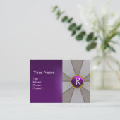 CARTE DE VISITE STRIPES ABSTRAITES GRIS, MONOGRAMME DE PIERRE À PO (Debout devant)