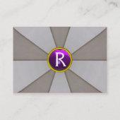 CARTE DE VISITE STRIPES ABSTRAITES GRIS, MONOGRAMME DE PIERRE À PO (Dos)