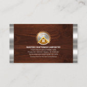 Carte De Visite Stripes d'argent Accueil Vie électrique (Dos)