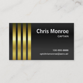 Carte De Visite Stripes de capitaine