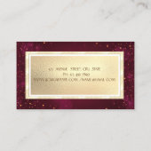 Carte De Visite Stripes d'or moderne, Frame Red Jewelry Designer (Dos)