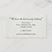 Carte De Visite Stripes et Monogrammes de script (Dos)