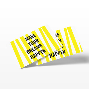 Carte De Visite Stripes Jaunes Modernes & Faites Votre Rêve