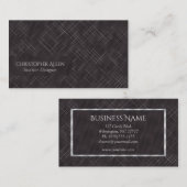 Carte De Visite Stripes minimalistes | Anthracite (Devant / Derrière)