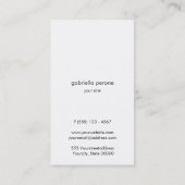 Carte De Visite Stripes noir et blanc modernes (Dos)